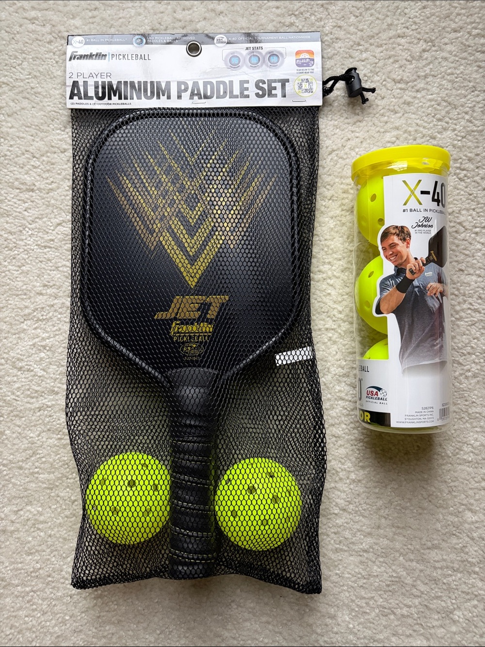 Franklin Aluminum Pickleball Paddle Set - 2 Player